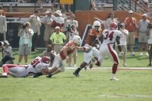 The University of Texas football team defeated the Arkansas Razorbacks with a score of 52-10 in Austin, TX on Saturday, September 27, 2008.
