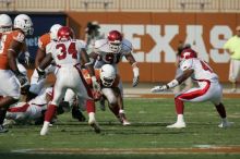 The University of Texas football team defeated the Arkansas Razorbacks with a score of 52-10 in Austin, TX on Saturday, September 27, 2008.

Filename: SRM_20080927_16575077.jpg
Aperture: f/5.6
Shutter Speed: 1/2500
Body: Canon EOS-1D Mark II
Lens: Canon EF 300mm f/2.8 L IS