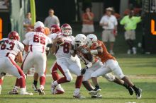 The University of Texas football team defeated the Arkansas Razorbacks with a score of 52-10 in Austin, TX on Saturday, September 27, 2008.

Filename: SRM_20080927_17152835.jpg
Aperture: f/5.6
Shutter Speed: 1/1000
Body: Canon EOS-1D Mark II
Lens: Canon EF 300mm f/2.8 L IS