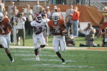 The University of Texas football team defeated the Arkansas Razorbacks with a score of 52-10 in Austin, TX on Saturday, September 27, 2008.

Filename: SRM_20080927_17161878.jpg
Aperture: f/5.6
Shutter Speed: 1/800
Body: Canon EOS-1D Mark II
Lens: Canon EF 300mm f/2.8 L IS