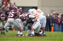 The University of Texas, Austin played Texas A&M in football at Kyle Field, College Station, on November 23, 2007.  UT lost to the Aggies, 30 to 38.

Filename: SRM_20071123_1554249.jpg
Aperture: f/5.6
Shutter Speed: 1/500
Body: Canon EOS-1D Mark II
Lens: Canon EF 300mm f/2.8 L IS