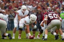 The University of Texas, Austin played Texas A&M in football at Kyle Field, College Station, on November 23, 2007.  UT lost to the Aggies, 30 to 38.

Filename: SRM_20071123_1603426.jpg
Aperture: f/5.6
Shutter Speed: 1/800
Body: Canon EOS-1D Mark II
Lens: Canon EF 300mm f/2.8 L IS