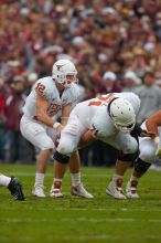 The University of Texas, Austin played Texas A&M in football at Kyle Field, College Station, on November 23, 2007.  UT lost to the Aggies, 30 to 38.

Filename: SRM_20071123_1604247.jpg
Aperture: f/5.6
Shutter Speed: 1/1000
Body: Canon EOS-1D Mark II
Lens: Canon EF 300mm f/2.8 L IS