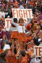 The University of Texas, Austin played Texas A&M in football at Kyle Field, College Station, on November 23, 2007.  UT lost to the Aggies, 30 to 38.

Filename: SRM_20071123_1651508.jpg
Aperture: f/4.0
Shutter Speed: 1/640
Body: Canon EOS-1D Mark II
Lens: Canon EF 80-200mm f/2.8 L