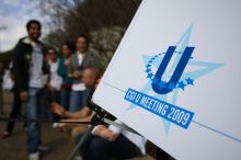 Day one of the 2nd Annual Clinton Global Initiative University (CGIU) meeting was held at The University of Texas at Austin, Friday, February 13, 2009.

Filename: SRM_20090213_14570370.jpg
Aperture: f/2.8
Shutter Speed: 1/1600
Body: Canon EOS-1D Mark II
Lens: Canon EF 16-35mm f/2.8 L