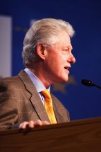 Former President Bill Clinton speaking at the CGIU meeting.  Day one of the 2nd Annual Clinton Global Initiative University (CGIU) meeting was held at The University of Texas at Austin, Friday, February 13, 2009.

Filename: SRM_20090213_16131310.jpg
Aperture: f/2.8
Shutter Speed: 1/125
Body: Canon EOS 20D
Lens: Canon EF 300mm f/2.8 L IS