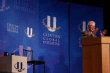 Former President Bill Clinton speaking at the CGIU meeting.  Day one of the 2nd Annual Clinton Global Initiative University (CGIU) meeting was held at The University of Texas at Austin, Friday, February 13, 2009.

Filename: SRM_20090213_16195744.jpg
Aperture: f/4.0
Shutter Speed: 1/125
Body: Canon EOS-1D Mark II
Lens: Canon EF 80-200mm f/2.8 L