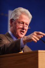 Former President Bill Clinton speaking at the CGIU meeting.  Day one of the 2nd Annual Clinton Global Initiative University (CGIU) meeting was held at The University of Texas at Austin, Friday, February 13, 2009.

Filename: SRM_20090213_16201952.jpg
Aperture: f/2.8
Shutter Speed: 1/250
Body: Canon EOS 20D
Lens: Canon EF 300mm f/2.8 L IS