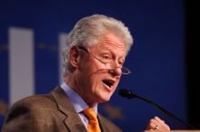 Former President Bill Clinton speaking at the CGIU meeting.  Day one of the 2nd Annual Clinton Global Initiative University (CGIU) meeting was held at The University of Texas at Austin, Friday, February 13, 2009.

Filename: SRM_20090213_16243278.jpg
Aperture: f/2.8
Shutter Speed: 1/320
Body: Canon EOS 20D
Lens: Canon EF 300mm f/2.8 L IS