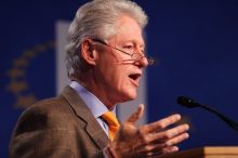 Former President Bill Clinton speaking at the CGIU meeting.  Day one of the 2nd Annual Clinton Global Initiative University (CGIU) meeting was held at The University of Texas at Austin, Friday, February 13, 2009.

Filename: SRM_20090213_16273503.jpg
Aperture: f/2.8
Shutter Speed: 1/320
Body: Canon EOS 20D
Lens: Canon EF 300mm f/2.8 L IS