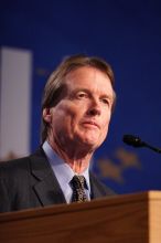 UT President William Powers Jr. speaks at the opening plenary session of the CGIU meeting.  Day one of the 2nd Annual Clinton Global Initiative University (CGIU) meeting was held at The University of Texas at Austin, Friday, February 13, 2009.

Filename: SRM_20090213_16320940.jpg
Aperture: f/2.8
Shutter Speed: 1/250
Body: Canon EOS 20D
Lens: Canon EF 300mm f/2.8 L IS