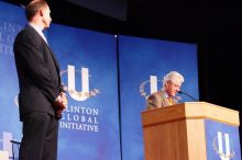 Former President Bill Clinton hands out commitment certificates to CGIU attendees for their exceptional pledges to the CGI cause during the opening plenary session of the CGIU meeting.  Day one of the 2nd Annual Clinton Global Initiative University (CGIU) meeting was held at The University of Texas at Austin, Friday, February 13, 2009.

Filename: SRM_20090213_16373419.jpg
Aperture: f/4.0
Shutter Speed: 1/80
Body: Canon EOS-1D Mark II
Lens: Canon EF 80-200mm f/2.8 L