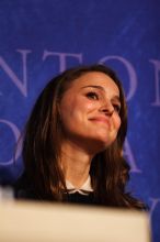 Natalie Portman spoke about micro-loans, especially for women to start their own businesses, in poor and developing countries, at the opening plenary session of the CGIU meeting.  Day one of the 2nd Annual Clinton Global Initiative University (CGIU) meeting was held at The University of Texas at Austin, Friday, February 13, 2009.

Filename: SRM_20090213_16535735.jpg
Aperture: f/2.8
Shutter Speed: 1/400
Body: Canon EOS 20D
Lens: Canon EF 300mm f/2.8 L IS