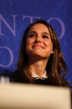 Natalie Portman spoke about micro-loans, especially for women to start their own businesses, in poor and developing countries, at the opening plenary session of the CGIU meeting.  Day one of the 2nd Annual Clinton Global Initiative University (CGIU) meeting was held at The University of Texas at Austin, Friday, February 13, 2009.

Filename: SRM_20090213_16535838.jpg
Aperture: f/2.8
Shutter Speed: 1/400
Body: Canon EOS 20D
Lens: Canon EF 300mm f/2.8 L IS