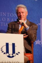 Former President Bill Clinton moderated the discussion between Natalie Portman, Mambidzeni Madzivire, BME graduate student at Mayo Graduate School, Blake Mycoskie, founder of TOMS shoes, and Paul Bell, president of Dell Global Public, during the first plenary session at the CGIU meeting.  Day one of the 2nd Annual Clinton Global Initiative University (CGIU) meeting was held at The University of Texas at Austin, Friday, February 13, 2009.

Filename: SRM_20090213_16590957.jpg
Aperture: f/4.5
Shutter Speed: 1/200
Body: Canon EOS-1D Mark II
Lens: Canon EF 80-200mm f/2.8 L
