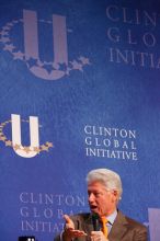 Former President Bill Clinton moderated the discussion between Natalie Portman, Mambidzeni Madzivire, BME graduate student at Mayo Graduate School, Blake Mycoskie, founder of TOMS shoes, and Paul Bell, president of Dell Global Public, during the first plenary session at the CGIU meeting.  Day one of the 2nd Annual Clinton Global Initiative University (CGIU) meeting was held at The University of Texas at Austin, Friday, February 13, 2009.

Filename: SRM_20090213_17010664.jpg
Aperture: f/4.5
Shutter Speed: 1/160
Body: Canon EOS-1D Mark II
Lens: Canon EF 80-200mm f/2.8 L