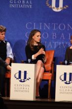 Blake Mycoskie (L), founder of TOMS shoes, Natalie Portman (C), and Mambidzeni Madzivire (R), BME graduate student at Mayo Graduate School, at the first plenary session of the CGIU meeting.  Day one of the 2nd Annual Clinton Global Initiative University (CGIU) meeting was held at The University of Texas at Austin, Friday, February 13, 2009.

Filename: SRM_20090213_17034208.jpg
Aperture: f/4.0
Shutter Speed: 1/250
Body: Canon EOS 20D
Lens: Canon EF 300mm f/2.8 L IS