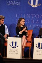 Blake Mycoskie (L), founder of TOMS shoes, Natalie Portman (C), and Mambidzeni Madzivire (R), BME graduate student at Mayo Graduate School, at the first plenary session of the CGIU meeting.  Day one of the 2nd Annual Clinton Global Initiative University (CGIU) meeting was held at The University of Texas at Austin, Friday, February 13, 2009.

Filename: SRM_20090213_17034309.jpg
Aperture: f/4.0
Shutter Speed: 1/250
Body: Canon EOS 20D
Lens: Canon EF 300mm f/2.8 L IS