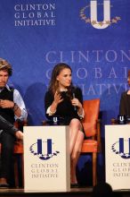 Blake Mycoskie (L), founder of TOMS shoes, and Natalie Portman (R) at the first plenary session of the CGIU meeting.  Day one of the 2nd Annual Clinton Global Initiative University (CGIU) meeting was held at The University of Texas at Austin, Friday, February 13, 2009.

Filename: SRM_20090213_17051127.jpg
Aperture: f/4.0
Shutter Speed: 1/200
Body: Canon EOS 20D
Lens: Canon EF 300mm f/2.8 L IS