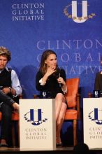 Blake Mycoskie (L), founder of TOMS shoes, and Natalie Portman (R) at the first plenary session of the CGIU meeting.  Day one of the 2nd Annual Clinton Global Initiative University (CGIU) meeting was held at The University of Texas at Austin, Friday, February 13, 2009.

Filename: SRM_20090213_17051428.jpg
Aperture: f/4.0
Shutter Speed: 1/200
Body: Canon EOS 20D
Lens: Canon EF 300mm f/2.8 L IS