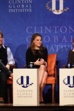 Blake Mycoskie (L), founder of TOMS shoes, and Natalie Portman (R) at the first plenary session of the CGIU meeting.  Day one of the 2nd Annual Clinton Global Initiative University (CGIU) meeting was held at The University of Texas at Austin, Friday, February 13, 2009.

Filename: SRM_20090213_17060137.jpg
Aperture: f/4.0
Shutter Speed: 1/250
Body: Canon EOS 20D
Lens: Canon EF 300mm f/2.8 L IS