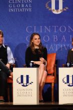 Blake Mycoskie (L), founder of TOMS shoes, and Natalie Portman (R) at the first plenary session of the CGIU meeting.  Day one of the 2nd Annual Clinton Global Initiative University (CGIU) meeting was held at The University of Texas at Austin, Friday, February 13, 2009.

Filename: SRM_20090213_17060138.jpg
Aperture: f/4.0
Shutter Speed: 1/250
Body: Canon EOS 20D
Lens: Canon EF 300mm f/2.8 L IS