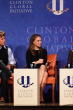 Blake Mycoskie (L), founder of TOMS shoes, and Natalie Portman (R) at the first plenary session of the CGIU meeting.  Day one of the 2nd Annual Clinton Global Initiative University (CGIU) meeting was held at The University of Texas at Austin, Friday, February 13, 2009.

Filename: SRM_20090213_17060439.jpg
Aperture: f/4.0
Shutter Speed: 1/250
Body: Canon EOS 20D
Lens: Canon EF 300mm f/2.8 L IS