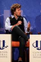 Blake Mycoskie, founder of TOMS shoes, donates one pair of shoes to a third world country for every pair of shoes they sell.  Day one of the 2nd Annual Clinton Global Initiative University (CGIU) meeting was held at The University of Texas at Austin, Friday, February 13, 2009.

Filename: SRM_20090213_17113678.jpg
Aperture: f/5.6
Shutter Speed: 1/200
Body: Canon EOS 20D
Lens: Canon EF 300mm f/2.8 L IS