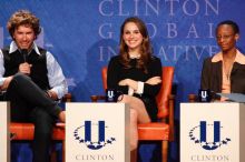 Blake Mycoskie (L), founder of TOMS shoes, Natalie Portman (C), and Mambidzeni Madzivire (R), BME graduate student at Mayo Graduate School, at the first plenary session of the CGIU meeting.  Day one of the 2nd Annual Clinton Global Initiative University (CGIU) meeting was held at The University of Texas at Austin, Friday, February 13, 2009.

Filename: SRM_20090213_17144090.jpg
Aperture: f/5.6
Shutter Speed: 1/200
Body: Canon EOS-1D Mark II
Lens: Canon EF 300mm f/2.8 L IS