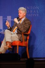 Former President Bill Clinton moderated the discussion between Natalie Portman, Mambidzeni Madzivire, BME graduate student at Mayo Graduate School, Blake Mycoskie, founder of TOMS shoes, and Paul Bell, president of Dell Global Public, during the first plenary session at the CGIU meeting.  Day one of the 2nd Annual Clinton Global Initiative University (CGIU) meeting was held at The University of Texas at Austin, Friday, February 13, 2009.

Filename: SRM_20090213_17145696.jpg
Aperture: f/5.6
Shutter Speed: 1/200
Body: Canon EOS-1D Mark II
Lens: Canon EF 300mm f/2.8 L IS