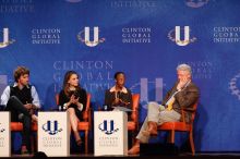Blake Mycoskie (1-L), founder of TOMS shoes, Natalie Portman (2-L), Mambidzeni Madzivire (2-R), BME graduate student at Mayo Graduate School, and Former President Bill Clinton (1-R) at the first plenary session of the CGIU meeting.  Day one of the 2nd Annual Clinton Global Initiative University (CGIU) meeting was held at The University of Texas at Austin, Friday, February 13, 2009.

Filename: SRM_20090213_17291754.jpg
Aperture: f/5.0
Shutter Speed: 1/200
Body: Canon EOS-1D Mark II
Lens: Canon EF 300mm f/2.8 L IS