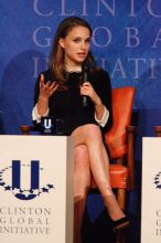 Natalie Portman spoke about micro-loans, especially for women to start their own businesses, in poor and developing countries, at the opening plenary session of the CGIU meeting.  Day one of the 2nd Annual Clinton Global Initiative University (CGIU) meeting was held at The University of Texas at Austin, Friday, February 13, 2009.

Filename: SRM_20090213_17304376.jpg
Aperture: f/5.6
Shutter Speed: 1/250
Body: Canon EOS-1D Mark II
Lens: Canon EF 300mm f/2.8 L IS