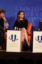 Blake Mycoskie (L), founder of TOMS shoes, and Natalie Portman (R) at the first plenary session of the CGIU meeting.  Day one of the 2nd Annual Clinton Global Initiative University (CGIU) meeting was held at The University of Texas at Austin, Friday, February 13, 2009.

Filename: SRM_20090213_17431965.jpg
Aperture: f/4.0
Shutter Speed: 1/250
Body: Canon EOS 20D
Lens: Canon EF 300mm f/2.8 L IS