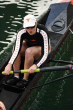 The Texas Rowing first varsity eight team, with coxswain Mary Cait McPherson, stroke Jen VanderMaarel, Felicia Izaguirre-Werner, Meg George, Nancy Arrington, Jelena Zunic, Karli Sheahan, Colleen Irby and Sara Cottingham, finished with a time of 6:44.7, defeating Duke which completed the race in 6:49.9. This was the second session of the Longhorn Invitational, Saturday morning, March 21, 2009 on Lady Bird Lake.  They later won one more race against UCF on Sunday.

Filename: SRM_20090321_08402363.jpg
Aperture: f/2.8
Shutter Speed: 1/2000
Body: Canon EOS-1D Mark II
Lens: Canon EF 300mm f/2.8 L IS