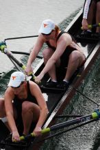 The Texas Rowing first varsity eight team, with coxswain Mary Cait McPherson, stroke Jen VanderMaarel, Felicia Izaguirre-Werner, Meg George, Nancy Arrington, Jelena Zunic, Karli Sheahan, Colleen Irby and Sara Cottingham, finished with a time of 6:44.7, defeating Duke which completed the race in 6:49.9. This was the second session of the Longhorn Invitational, Saturday morning, March 21, 2009 on Lady Bird Lake.  They later won one more race against UCF on Sunday.

Filename: SRM_20090321_08402469.jpg
Aperture: f/2.8
Shutter Speed: 1/2000
Body: Canon EOS-1D Mark II
Lens: Canon EF 300mm f/2.8 L IS