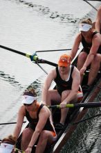 The Texas Rowing first varsity eight team, with coxswain Mary Cait McPherson, stroke Jen VanderMaarel, Felicia Izaguirre-Werner, Meg George, Nancy Arrington, Jelena Zunic, Karli Sheahan, Colleen Irby and Sara Cottingham, finished with a time of 6:44.7, defeating Duke which completed the race in 6:49.9. This was the second session of the Longhorn Invitational, Saturday morning, March 21, 2009 on Lady Bird Lake.  They later won one more race against UCF on Sunday.

Filename: SRM_20090321_08402578.jpg
Aperture: f/2.8
Shutter Speed: 1/2000
Body: Canon EOS-1D Mark II
Lens: Canon EF 300mm f/2.8 L IS