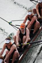 The Texas Rowing first varsity eight team, with coxswain Mary Cait McPherson, stroke Jen VanderMaarel, Felicia Izaguirre-Werner, Meg George, Nancy Arrington, Jelena Zunic, Karli Sheahan, Colleen Irby and Sara Cottingham, finished with a time of 6:44.7, defeating Duke which completed the race in 6:49.9. This was the second session of the Longhorn Invitational, Saturday morning, March 21, 2009 on Lady Bird Lake.  They later won one more race against UCF on Sunday.

Filename: SRM_20090321_08402679.jpg
Aperture: f/2.8
Shutter Speed: 1/2000
Body: Canon EOS-1D Mark II
Lens: Canon EF 300mm f/2.8 L IS