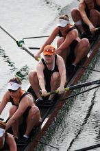 The Texas Rowing first varsity eight team, with coxswain Mary Cait McPherson, stroke Jen VanderMaarel, Felicia Izaguirre-Werner, Meg George, Nancy Arrington, Jelena Zunic, Karli Sheahan, Colleen Irby and Sara Cottingham, finished with a time of 6:44.7, defeating Duke which completed the race in 6:49.9. This was the second session of the Longhorn Invitational, Saturday morning, March 21, 2009 on Lady Bird Lake.  They later won one more race against UCF on Sunday.

Filename: SRM_20090321_08402680.jpg
Aperture: f/2.8
Shutter Speed: 1/2000
Body: Canon EOS-1D Mark II
Lens: Canon EF 300mm f/2.8 L IS