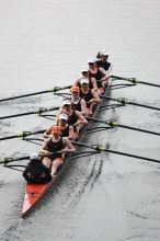 The Texas Rowing first varsity eight team, with coxswain Mary Cait McPherson, stroke Jen VanderMaarel, Felicia Izaguirre-Werner, Meg George, Nancy Arrington, Jelena Zunic, Karli Sheahan, Colleen Irby and Sara Cottingham, finished with a time of 6:44.7, defeating Duke which completed the race in 6:49.9. This was the second session of the Longhorn Invitational, Saturday morning, March 21, 2009 on Lady Bird Lake.  They later won one more race against UCF on Sunday.

Filename: SRM_20090321_08403182.jpg
Aperture: f/2.8
Shutter Speed: 1/2000
Body: Canon EOS-1D Mark II
Lens: Canon EF 300mm f/2.8 L IS