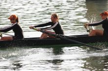 The Texas Rowing second novice eight team, with coxswain Emma Dirks, Sharon Dietz, Lucia Babar, Kait Postle, Ashley Hiatt, Andrea Janowski, Madonna Bregon, Daryn Ofczarzak and Dani Mohling, finished with a time of 7:34.5, defeating Iowa which completed the race in 7:35.6. This was the second session of the Longhorn Invitational, Saturday morning, March 21, 2009 on Lady Bird Lake.  They won a total of three races over the weekend.

Filename: SRM_20090321_08510724.jpg
Aperture: f/4.0
Shutter Speed: 1/1600
Body: Canon EOS-1D Mark II
Lens: Canon EF 300mm f/2.8 L IS