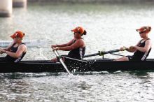 The Texas Rowing second novice eight team, with coxswain Emma Dirks, Sharon Dietz, Lucia Babar, Kait Postle, Ashley Hiatt, Andrea Janowski, Madonna Bregon, Daryn Ofczarzak and Dani Mohling, finished with a time of 7:34.5, defeating Iowa which completed the race in 7:35.6. This was the second session of the Longhorn Invitational, Saturday morning, March 21, 2009 on Lady Bird Lake.  They won a total of three races over the weekend.

Filename: SRM_20090321_09351758.jpg
Aperture: f/4.0
Shutter Speed: 1/1250
Body: Canon EOS-1D Mark II
Lens: Canon EF 300mm f/2.8 L IS