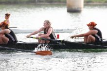 The Texas Rowing second novice eight team, with coxswain Emma Dirks, Sharon Dietz, Lucia Babar, Kait Postle, Ashley Hiatt, Andrea Janowski, Madonna Bregon, Daryn Ofczarzak and Dani Mohling, finished with a time of 7:34.5, defeating Iowa which completed the race in 7:35.6. This was the second session of the Longhorn Invitational, Saturday morning, March 21, 2009 on Lady Bird Lake.  They won a total of three races over the weekend.

Filename: SRM_20090321_09351864.jpg
Aperture: f/4.0
Shutter Speed: 1/1250
Body: Canon EOS-1D Mark II
Lens: Canon EF 300mm f/2.8 L IS
