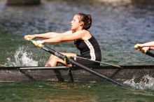 The Texas Rowing second novice eight team, with coxswain Emma Dirks, Sharon Dietz, Lucia Babar, Kait Postle, Ashley Hiatt, Andrea Janowski, Madonna Bregon, Daryn Ofczarzak and Dani Mohling, finished with a time of 8:07.5, losing to Wisconsin, which completed the race in 7:47.1. This was the third session of the Longhorn Invitational, Saturday afternoon, March 21, 2009 on Lady Bird Lake.  They won a total of three races over the weekend.

Filename: SRM_20090321_16014315.jpg
Aperture: f/5.6
Shutter Speed: 1/1250
Body: Canon EOS-1D Mark II
Lens: Canon EF 300mm f/2.8 L IS