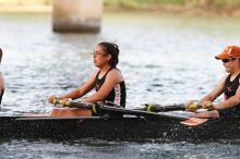 The Texas Rowing second novice eight team, with coxswain Emma Dirks, Sharon Dietz, Lucia Babar, Kait Postle, Ashley Hiatt, Andrea Janowski, Madonna Bregon, Daryn Ofczarzak and Dani Mohling, finished with a time of 8:07.5, losing to Wisconsin, which completed the race in 7:47.1. This was the third session of the Longhorn Invitational, Saturday afternoon, March 21, 2009 on Lady Bird Lake.  They won a total of three races over the weekend.

Filename: SRM_20090321_16014616.jpg
Aperture: f/5.6
Shutter Speed: 1/1000
Body: Canon EOS-1D Mark II
Lens: Canon EF 300mm f/2.8 L IS