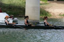 The Texas Rowing second novice eight team, with coxswain Emma Dirks, Sharon Dietz, Lucia Babar, Kait Postle, Ashley Hiatt, Andrea Janowski, Madonna Bregon, Daryn Ofczarzak and Dani Mohling, finished with a time of 8:07.5, losing to Wisconsin, which completed the race in 7:47.1. This was the third session of the Longhorn Invitational, Saturday afternoon, March 21, 2009 on Lady Bird Lake.  They won a total of three races over the weekend.

Filename: SRM_20090321_16063822.jpg
Aperture: f/5.6
Shutter Speed: 1/800
Body: Canon EOS-1D Mark II
Lens: Canon EF 300mm f/2.8 L IS