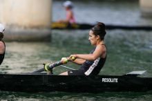 The Texas Rowing first novice eight team finished with a time of 7:51.3, losing to Wisconsin, which completed the race in 7:39.4. This was the third session of the Longhorn Invitational, Saturday afternoon, March 21, 2009 on Lady Bird Lake.

Filename: SRM_20090321_16102740.jpg
Aperture: f/4.0
Shutter Speed: 1/1000
Body: Canon EOS-1D Mark II
Lens: Canon EF 300mm f/2.8 L IS