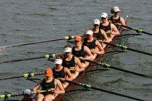 The Texas Rowing first varsity eight team, with coxswain Mary Cait McPherson, stroke Jen VanderMaarel, Felicia Izaguirre-Werner, Meg George, Nancy Arrington, Jelena Zunic, Karli Sheahan, Colleen Irby and Sara Cottingham, finished with a time of 7:09.3, losing to Wisconsin, which completed the race in 7:01.1. This was the third session of the Longhorn Invitational, Saturday afternoon, March 21, 2009 on Lady Bird Lake.

Filename: SRM_20090321_16360037.jpg
Aperture: f/8.0
Shutter Speed: 1/1250
Body: Canon EOS-1D Mark II
Lens: Canon EF 300mm f/2.8 L IS