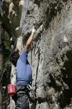 Javier Morales on the dyno while leading Lick the Window (5.10c).  It was another long day of rock climbing at Seismic Wall on Austin's Barton Creek Greenbelt, Sunday, April 5, 2009.

Filename: SRM_20090405_11483778.jpg
Aperture: f/5.6
Shutter Speed: 1/500
Body: Canon EOS-1D Mark II
Lens: Canon EF 80-200mm f/2.8 L