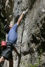 Javier Morales on the dyno while leading Lick the Window (5.10c).  It was another long day of rock climbing at Seismic Wall on Austin's Barton Creek Greenbelt, Sunday, April 5, 2009.

Filename: SRM_20090405_11492785.jpg
Aperture: f/8.0
Shutter Speed: 1/500
Body: Canon EOS-1D Mark II
Lens: Canon EF 80-200mm f/2.8 L