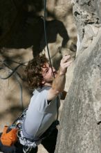 Andrew Dreher attempting the dyno while leading Lick the Window (5.10c), shot from the top of Ack! (5.11b, but using the crack for the start instead) that I top roped up with my camera on my back.  It was another long day of rock climbing at Seismic Wall on Austin's Barton Creek Greenbelt, Sunday, April 5, 2009.

Filename: SRM_20090405_13162916.jpg
Aperture: f/10.0
Shutter Speed: 1/500
Body: Canon EOS-1D Mark II
Lens: Canon EF 80-200mm f/2.8 L